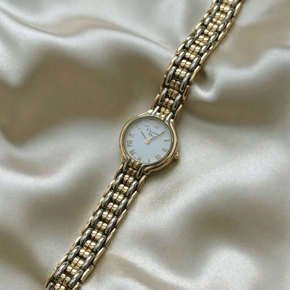 AUTHENTIC RARE VINTAGE DIOR TWO-TONED WATCH